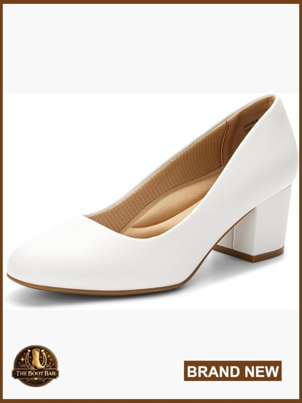 Low Chunky Block Heel Dress Pumps Round Toe Comfort Heels